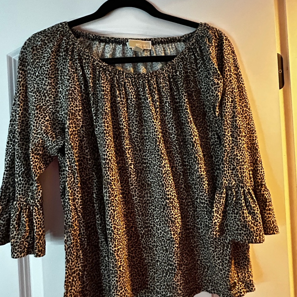 Michael Kors Leopard Print Blouse